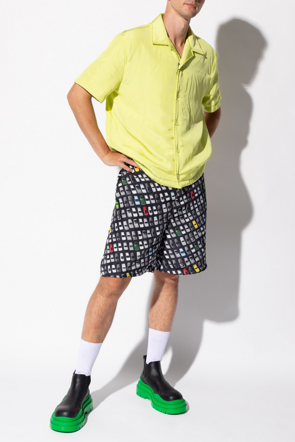 ショートパンツ BOTTEGA VENETA Printed Leather Shorts Bottega Veneta Printed Leather Shorts In Gray | ModeSens